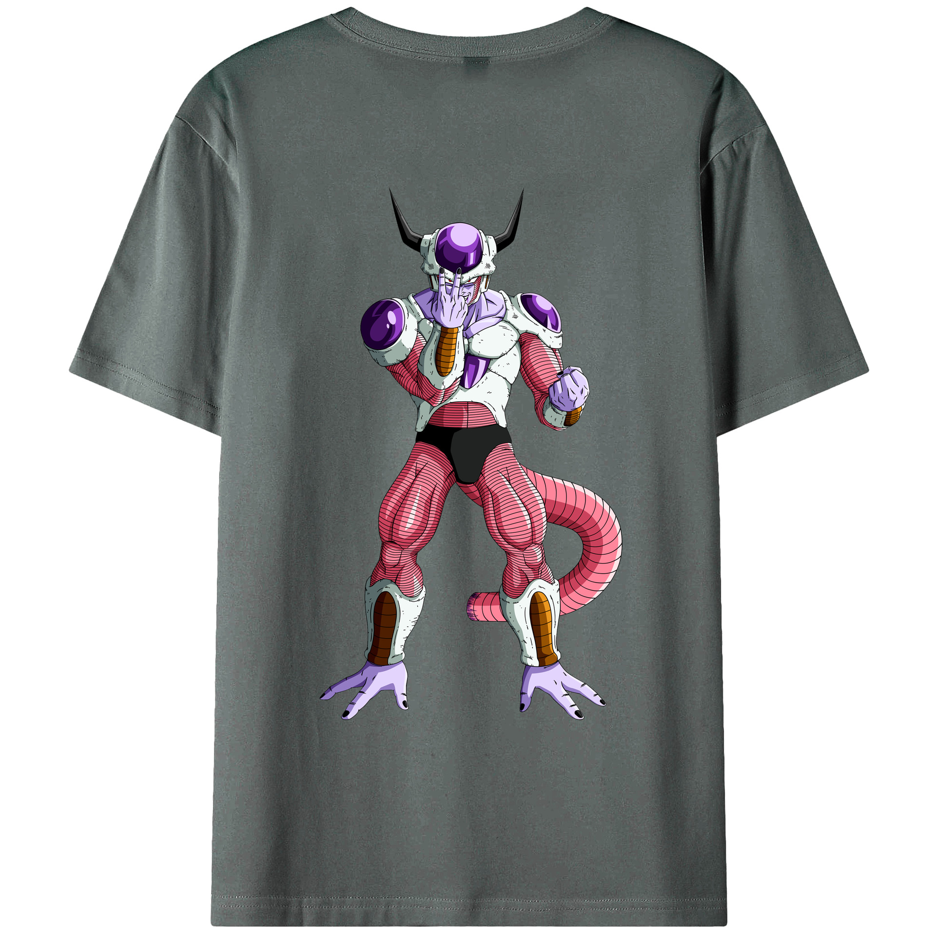 （画像用） ドラゴンボール フリーザ DRAGON BALL Frieza 綿100％ メンズ半袖Tシャツ（バックプリント） 通気性